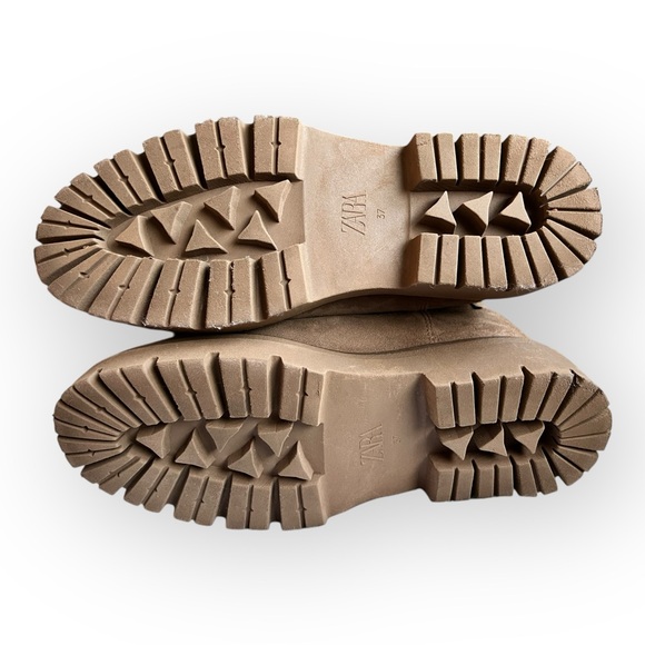 Zara Tan Suede Boots - Picture 3 of 3